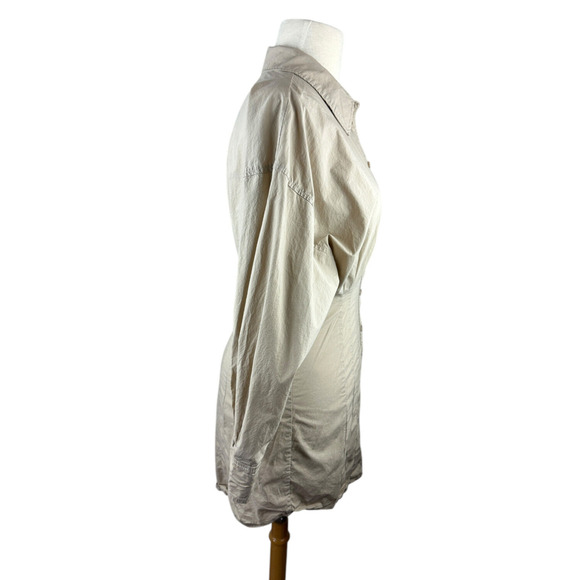 L'Academie x Revolve The Ismene Mini Dress Button Shirt Dress Khaki Tan Size XS - Picture 9 of 16